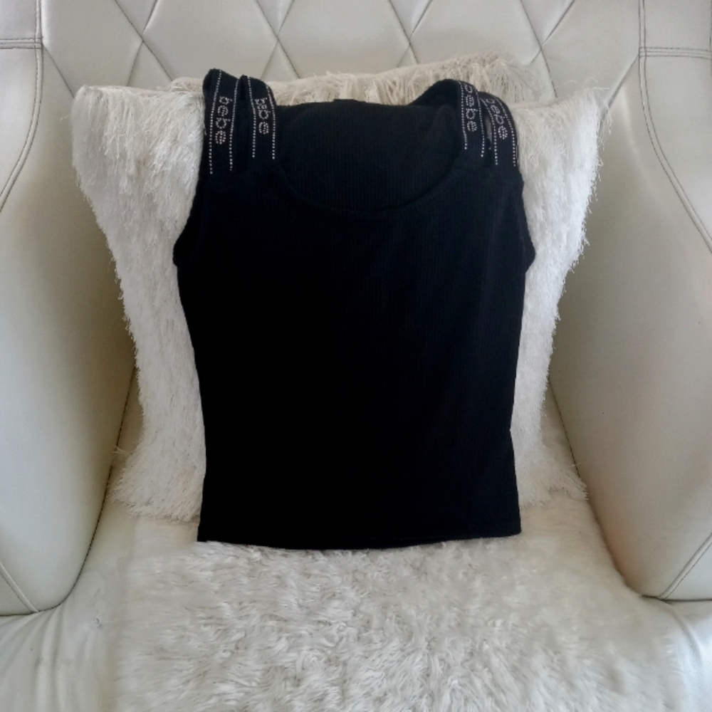 NWT BEBE STUDDED TOP
